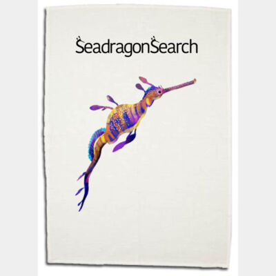 Linen Teatowel Seadragon Purple Thumbnail